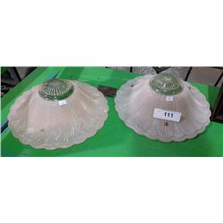 PAIR ART DECO LIGHT SHADES