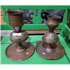 Image 1 : 2 LARGE COPPER CANDLE HOLDERS