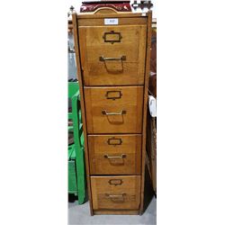 4 DRAWER OAK FILER