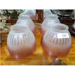 SET OF 4 CRANBERRY FROSTED LIGHT SHADES