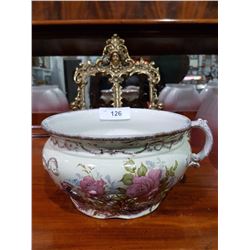 GRINDLEY CHAMBERPOT & ORNATE BRASS PICTURE FRAME
