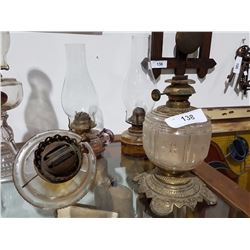 FOUR OIL LAMPS