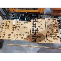 LOT OF 4 MILITARY BUTTON DISPLAYS