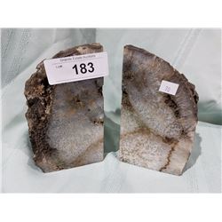 BLACK GEODE BOOKENDS