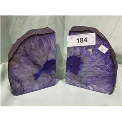 PURPLE GEODE BOOKENDS