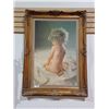 Image 1 : ORNATLEY FRAMED PRINT OF LITTLE GIRL 46"X34"