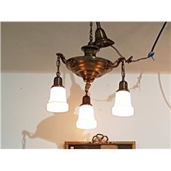 3 LIGHT ART DECO CHANDELIER