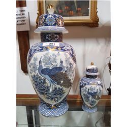 PAIR OF ASIAN URNS