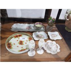 LOT OF 9 PIECES OF COLLECTABLE CHINA INC. LIMOGES & NIPPON