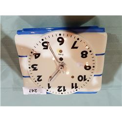 1950'S CERAMIC 8 DAY KITCHEN CLOCK NO KEY