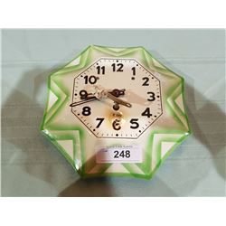 1950'S CERAMIC 8 DAY KITCHEN CLOCK W/ KEY