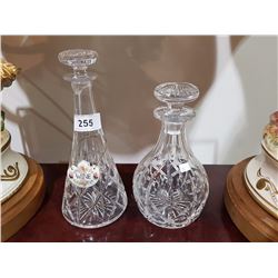 TWO CRYSTAL DECANTERS