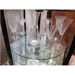 9 PIECE ROYAL DOULTON CRYSTAL DECANTER SET