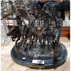 REMINGTON BRONZE TITLED " COMING THRU THE RYE"