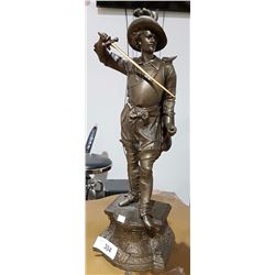 SPELTER FIGURE TITLED DON CAESAR APROX 20"