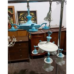 2 PAINTED HAND FIXTURES