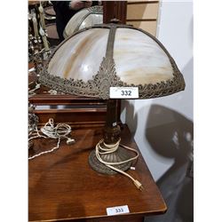 1920'S SLAG GLASS LAMP