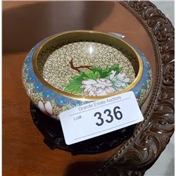CLOISONNE BOWL ON STAND