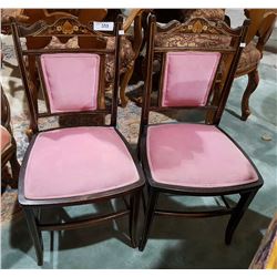PAIR OF INLAID CHILDRENS CHAIRS