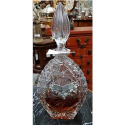 PINWHEEL CRYSTAL DECANTER W/ CONTENTS