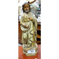CARVED WOOD RELIGIOUS FIGURE