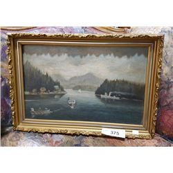 EARLY CANADIAN OIL ON BOARD APROX 16"X12"