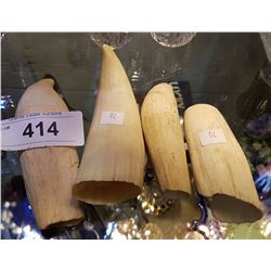 4 WHALE TEETH