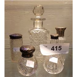 5 PERFUME BOTTLES