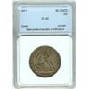 Image 1 : 1871 SEATED LIBERTY SILVER 50 CENTS  NNC XF-45
