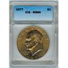 Image 1 : 1977  EISENHOWER DOLLAR  ICG MS65