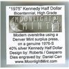Image 5 : 1975 KENNEDY FANTASY 50 CENTS - BICENTENNIAL - 40%SILVER  NNC MS69