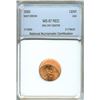 Image 1 : 2000 LINCOLN CENT NNC MS67 RED  35% OFF CENTER ERROR