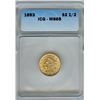 1893 LIBERTY GOLD $2.5  ICG MS65  MINTAGE OF ONLY 30,000