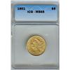 1901 LIBERTY HEAD  GOLD $5 ICG MS 65