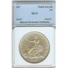Image 1 : 1877 SEATED SILVER TRADE DOLLAR  NNC MS61