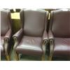 Image 2 : OX BLOOD LEATHER TRADITIONAL HIGH BACK RECEPTION CHAIR