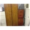 Image 2 : LARGE LOT OF OAK OFFICE FURNITURE AND MISC. MUST TAKE ALL