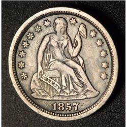 1857-P-SEATED-LIBERTY-DIME-XF