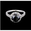 Image 2 : 4.78 ctw Black Diamond Ring - 14KT White Gold
