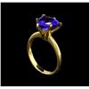 Image 4 : 18KT Yellow Gold 4.82 ctw Tanzanite Ring