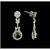 Image 2 : 4.12 ctw Diamond Earrings - 14KT White Gold