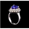 Image 4 : 14KT White Gold 3.65 ctw Tanzanite and Diamond Ring