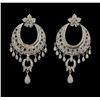 Image 1 : 3.00 ctw Diamond Earrings - 18KT White Gold