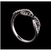 Image 4 : 0.25 ctw Black Diamond Ring - 10KT White Gold