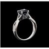 Image 4 : 2.27 ctw Sapphire and Diamond Ring - 18KT White Gold