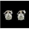 Image 1 : 14KT White Gold 1.33 ctw Diamond Stud Earrings