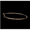 Image 2 : Black CZ Double T Bangle Bracelet - Rose Gold Plated