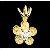 Image 1 : 0.06 ctw Diamond Pendant - 14KT Yellow Gold
