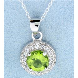 Citrine Sterling silver pendant with sterling silver chain