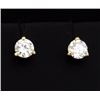 Image 1 : Diamond Stud Earrings in 14K Yellow Gold Martini Settings